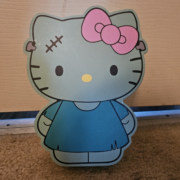 Hello kitty halloween wood signs hello kitty frankenstein skeleton art decor - Picture 2 of 3